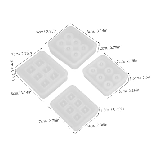 TEHAUX 4stücke Silikonperlenformen Mit Löchern Runde Silikonformen Für Harz Und Epoxidharz DIY-silikongussformen Für Schmuckherstellung Anhängerformen Cabochonformen TEHAUX 4stücke Silikonperlenformen Mit Löchern Runde Silikonformen Für Harz Und Epoxidharz DIY-silikongussformen Für Schmuckherstellung Anhängerformen Cabochonformen von TEHAUX