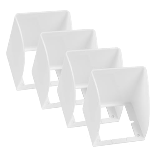 TEHAUX 4 Stück Teiliges Wetterfeste Steckdosenabdeckung aus Robustem Kunststoff Spritzwassergeschützt Schutzdose für Außensteckdosen Langlebiger Schutz für Wandsteckdose Einfache Montage von TEHAUX