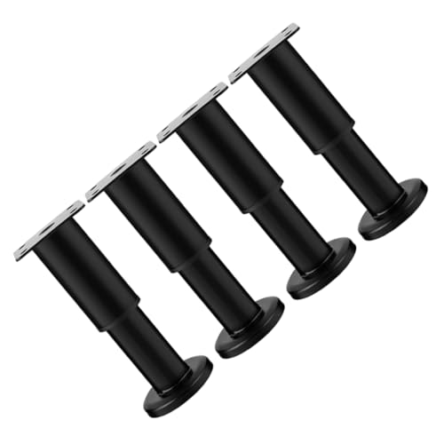 TEHAUX 4 Stück Verstellbare Möbelbeine Höhenverstellbare Unterstützung für Sofa Schrank und Tisch Stabile Langlebige Möbelbeine Schwarz Einfache Montage und Vielseitige Anwendung von TEHAUX