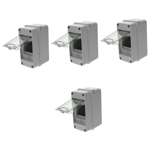 TEHAUX 4 Stück Wege Verteilerschrank Wasserdichte Elektrobox mit Transparentem Fenster Wetterfeste Outdoor Verteilerdose für Schutz von Rv Breaker und Sicherungen von TEHAUX
