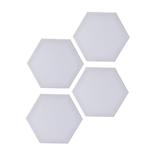 TEHAUX 4Stücke Hexagon Ölgemälde Boards Künstler Malerei Panels Blanko Maltafel Baumwolle für Portrait und Landschaftsmalerei für Anfänger und Hobbymaler von TEHAUX
