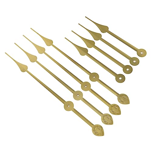 TEHAUX 4Stücke DIY Uhrwerksteile Teiliges mit Großen Goldenen Taktzeigern für Wanduhren Installieren für Reparatur und DIY Projekte von TEHAUX