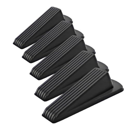 TEHAUX 5 Stück Gummi Türkeile Türstopper Rutschfest Sicherer Türpuffer für Zuhause Haustierschutz Einfache Anwendung ohne Bohren für Fliesen Beton Holzböden TEHAUX 5 Stück Gummi Türkeile Türstopper Rutschfest Sicherer Türpuffer für Zuhause Haustierschutz Einfache Anwendung ohne Bohren für Fliesen Beton Holzböden von TEHAUX