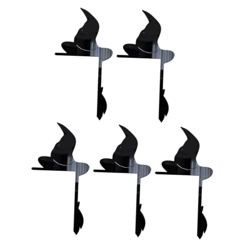 TEHAUX 5 Stück Halloween Wandsticker Hexenmuster Selbstklebend Ablösbar für Wand Tür und Fenster Partydeko Halloween Motiv Einfach Anzubringen und Rückstandsfrei Entfernbar für Zuhause von TEHAUX