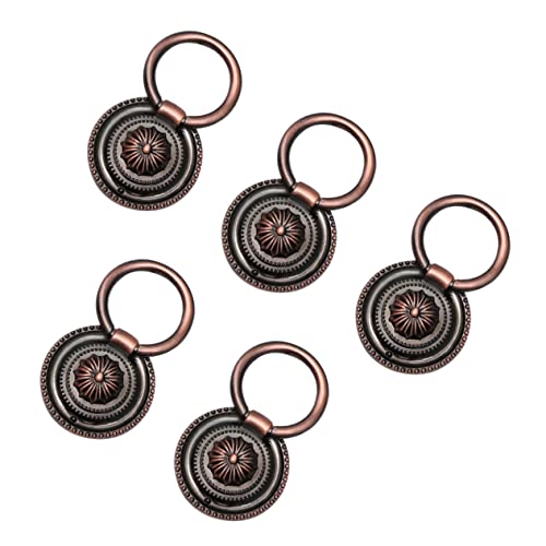TEHAUX 5 Stück Runde Vintage Möbelgriffe Antike Schubladenknöpfe für Schränke und Kommoden Rot Bronze Durchmesser für Küche Bad Büro und TEHAUX 5 Stück Runde Vintage Möbelgriffe Antike Schubladenknöpfe für Schränke und Kommoden Rot Bronze Durchmesser für Küche Bad Büro und von TEHAUX