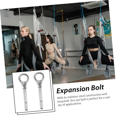 TEHAUX 5 Stück Teiliges Augenschrauben mit Gewinde Vielseitige Edelstahl Aufhängebefestigung für Schaukel Yoga Möbel und Industrie Langlebig Rostbeständig für Decken und Wandmontage von TEHAUX