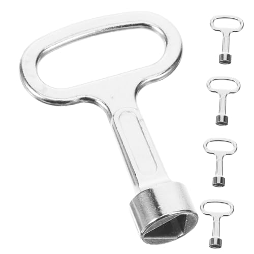 TEHAUX 5 Stück Teiliges Heizkörperventil Schlüssel aus Multifunktionaler Universalschlüssel für Heizungsentlüftung Wasserzähler und Ventile Robustes Sanitärwerkzeug für Heimwerker und von TEHAUX