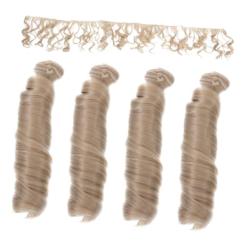 TEHAUX 5 Stück Teiliges Puppenhaar aus Hitzebeständigem Hochtemperaturfasermaterial Farbenfrohe DIY Perücken für Puppen Langlebig Verarbeitet Einfach Anzubringen und Sicher Haltend von TEHAUX