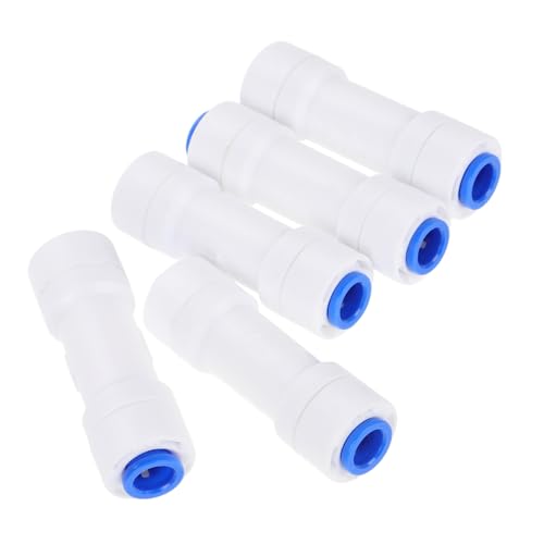 TEHAUX 5 Stück Teiliges Rückschlagventil für Umkehrosmose Wasserfiltersysteme Kunststoff Steckverbinder Einfache Installation Rückflussverhinderung Geeignet für Private und Gewerbliche von TEHAUX
