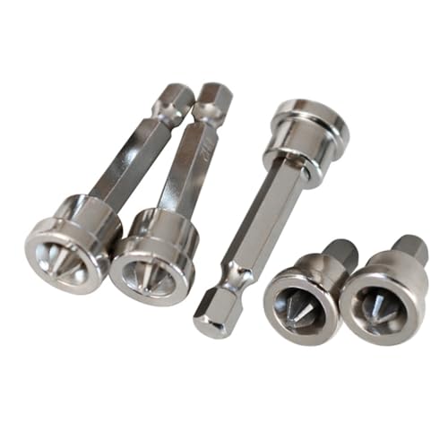 TEHAUX 5 Stück Teiliges Schraubpositionier-bit Verschleißfest Korrosionsbeständig Schraubenzieher-kompatibel für Trockenbau-schrauben Einfache Montage und Hohe Effizienz von TEHAUX