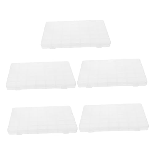 TEHAUX 5 Stück Teiliges Transparentes Kunststoff Perlen Organizer mit Fächern Langlebige Aufbewahrungsbox für Schmuck Basteln und Kleine Zubehörteile Vielseitige Sortierbox für Kreative TEHAUX 5 Stück Teiliges Transparentes Kunststoff Perlen Organizer mit Fächern Langlebige Aufbewahrungsbox für Schmuck Basteln und Kleine Zubehörteile Vielseitige Sortierbox für Kreative von TEHAUX
