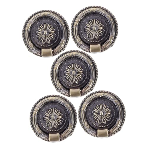 TEHAUX 5 Stück Teiliges Vintage Schrankgriff Rund Möbelknöpfe Einzelloch für Kommoden Küchenschränke und Kleiderschränke in Grün Bronze TEHAUX 5 Stück Teiliges Vintage Schrankgriff Rund Möbelknöpfe Einzelloch für Kommoden Küchenschränke und Kleiderschränke in Grün Bronze von TEHAUX