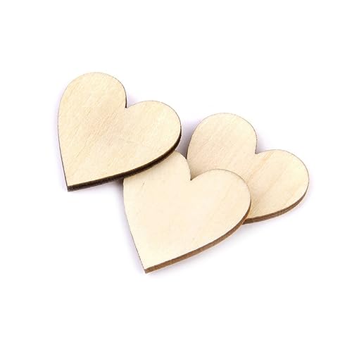 TEHAUX 50 Stück Herz Holzscheiben für DIY Bastelprojekte Unbehandelt Naturholz für Dekoration Scrapbooking und Hochzeit Deko TEHAUX 50 Stück Herz Holzscheiben für DIY Bastelprojekte Unbehandelt Naturholz für Dekoration Scrapbooking und Hochzeit Deko von TEHAUX
