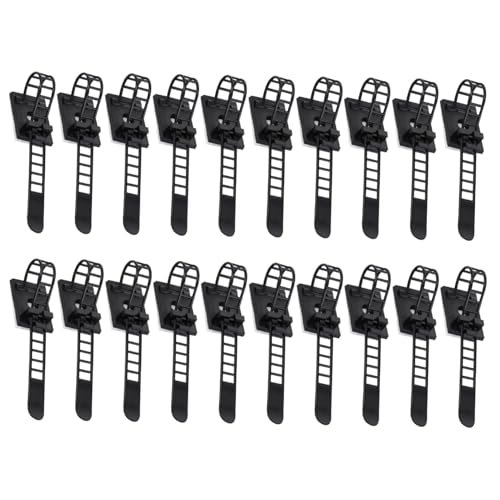 TEHAUX 50 Stück Verstellbare Selbstklebende Kabelclips für Kabelmanagement Kabelhalter mit Hoher Haftung Einfache Installation Glatten Oberflächen für Schreibtisch und Tv Schrank TEHAUX 50 Stück Verstellbare Selbstklebende Kabelclips für Kabelmanagement Kabelhalter mit Hoher Haftung Einfache Installation Glatten Oberflächen für Schreibtisch und Tv Schrank von TEHAUX