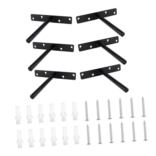 TEHAUX 6 Sätze Unsichtbare Regalhalterungen aus Stahl Schwerlast Blindhalter für Wandmontage Robuste Verdeckte Metallwinkel für Schwebende Regalbretter Einfache Installation Platzsparend TEHAUX 6 Sätze Unsichtbare Regalhalterungen aus Stahl Schwerlast Blindhalter für Wandmontage Robuste Verdeckte Metallwinkel für Schwebende Regalbretter Einfache Installation Platzsparend von TEHAUX