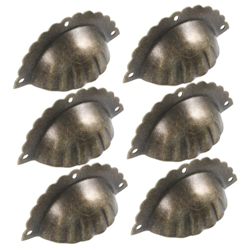 TEHAUX 6 Stck Vintage Möbelknöpfe Halbrund Muschel design Schubladengriffe aus Bronze für Kommode Schrank und Schublade Dekorative Kompakte Möbelgriffe mit Einfachem Griffkomfort TEHAUX 6 Stck Vintage Möbelknöpfe Halbrund Muschel design Schubladengriffe aus Bronze für Kommode Schrank und Schublade Dekorative Kompakte Möbelgriffe mit Einfachem Griffkomfort von TEHAUX