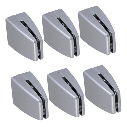 TEHAUX 6 Stück Aluminiumlegierung Glasclip Vertikale Schreibtisch sichtschutzhalterung Stabile Trennwandklemme für Glas Holzplatten Büro Arbeitsplatz Organizer von TEHAUX