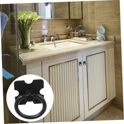 TEHAUX 6 Stück Schwarze Runde Möbelknöpfe aus Zinklegierung Moderne Schrankgriffe für Kommoden Küchen Tv schränke Langlebig Verschleißfest Elegantes Design TEHAUX 6 Stück Schwarze Runde Möbelknöpfe aus Zinklegierung Moderne Schrankgriffe für Kommoden Küchen Tv schränke Langlebig Verschleißfest Elegantes Design von TEHAUX