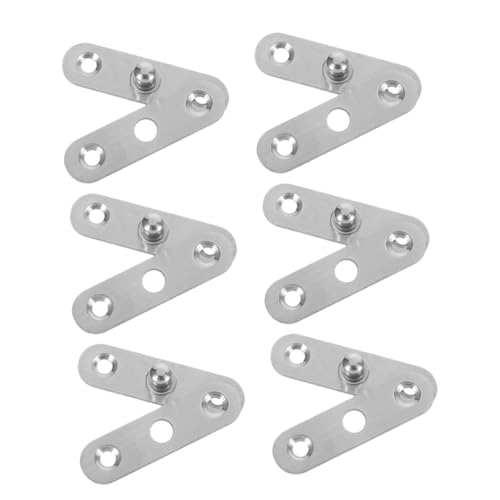 TEHAUX 6 Stück Teiliges Faltbare Scharniere Verdeckte Türscharniere für Möbel Schränke und Fenster für Badezimmer und Küchen Langlebig und Einfach zu Montieren von TEHAUX