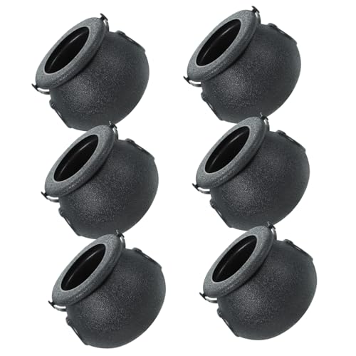 TEHAUX 6 Stück Teiliges Halloween Süßigkeiten Eimer Schwarze Hexen Mini Körbe mit Henkel Leichte und Stabile Plastik Halloween Deko für Party und Trick Treat Kompakt und Handlich von TEHAUX