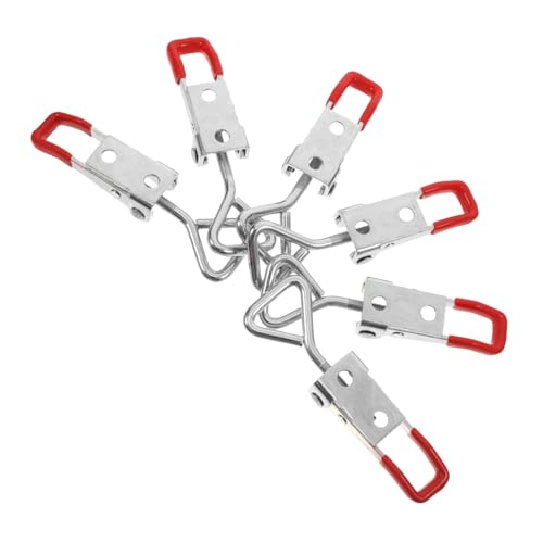 TEHAUX 6 Stück Teiliges Verstellbares Schnellverschluss Scharnier mit Hebel für Klemmen Robuste Spannverschlüsse für Truhen Kühlschranktüren und Schnelle Sicherung von Deckeln Vielseitig TEHAUX 6 Stück Teiliges Verstellbares Schnellverschluss Scharnier mit Hebel für Klemmen Robuste Spannverschlüsse für Truhen Kühlschranktüren und Schnelle Sicherung von Deckeln Vielseitig von TEHAUX