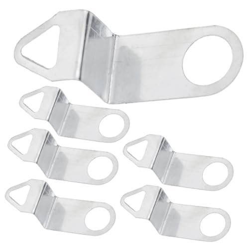 TEHAUX 6 Stück Uhrwerk Aufhänger aus Metall Robuste DIY Uhrwerk Ersatzteile Einfache Montage für Wanduhren Kompatibel Silberfarbene Haken für Wanduhr Dekoration von TEHAUX