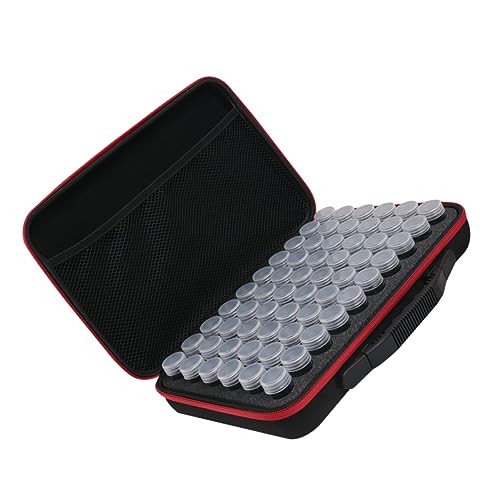 TEHAUX 60 Sticklinie Flasche Beads Painting Storage Bag Beads Painting Display Box Embroidery Display Box Embroidery Accessory Display case Handtasche Perlen Malerei Vorratsflasche rot von TEHAUX