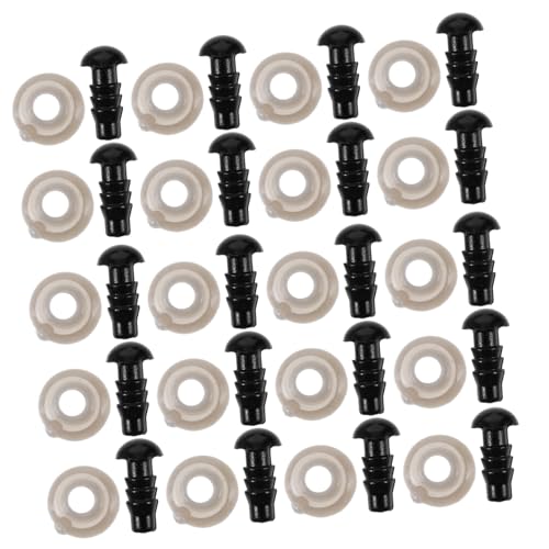 TEHAUX 600 Stück Sicherheitsaugen Kunststoff mit Unterlegscheiben für Plüschtier DIY Basteln Puppenaugen Schwarz für Häkeltiere und Stofftiere TEHAUX 600 Stück Sicherheitsaugen Kunststoff mit Unterlegscheiben für Plüschtier DIY Basteln Puppenaugen Schwarz für Häkeltiere und Stofftiere von TEHAUX