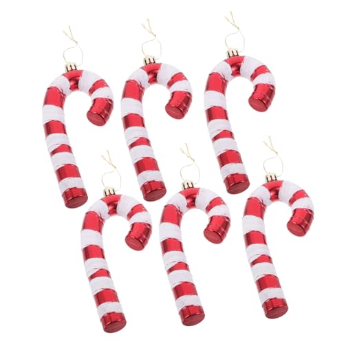 TEHAUX 6stücke Zuckerstangen Groß Handbemalt Hängend Für Weihnachtsbaumdekoration Silvesterparty Innen Und Außendekorationen Weihnachtsdeko von TEHAUX
