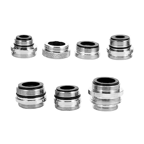 TEHAUX 7 Stück Teiliges Wasserhahn Adapter Set Messing für Garten und Schlauchanschlüsse Verbindung für Wasserfilter und Sprühköpfe von TEHAUX