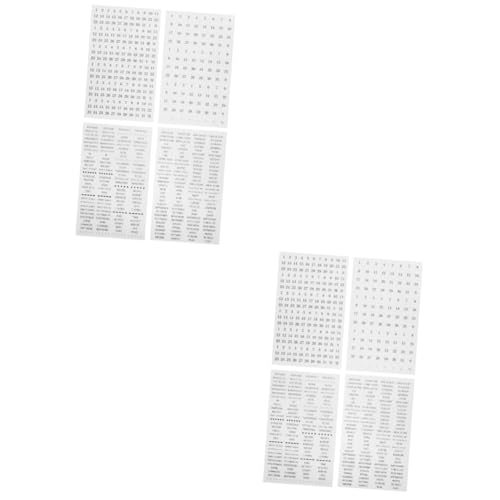 TEHAUX 8blätter Bogen Selbstklebende Planungsticker Für -Planer Und Scrapbook-Dekoration Vielseitige Und Einfach Anzubringen Für Oberflächen von TEHAUX
