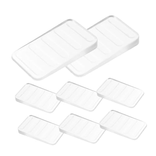 TEHAUX 8 Stck Teiliges Transparente Möbel Leveling Wedges Kunststoff Höhenverstellbare Ausgleichsplättchen für Tische Betten Bücherregale und Möbel Einfach zu Verwenden und von TEHAUX