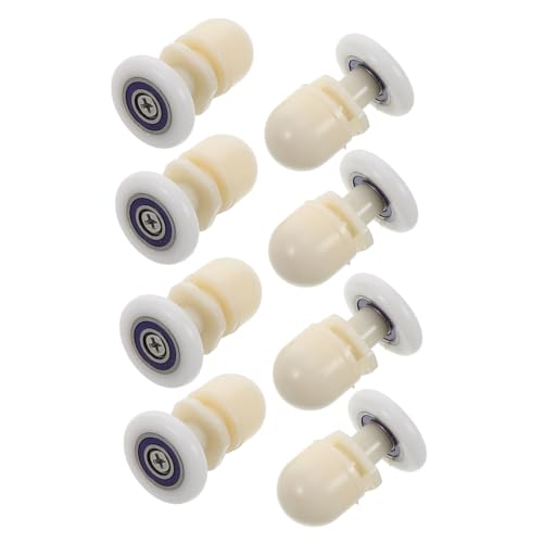 TEHAUX 8 Stück Teiliges Duschtür Nylon Einzelrad schiebesystem für Gebogene Duschabtrennungen Leichtgängige Duschtür hardware Einfache Montage Geeignet für Verschiedene Badgrößen von TEHAUX