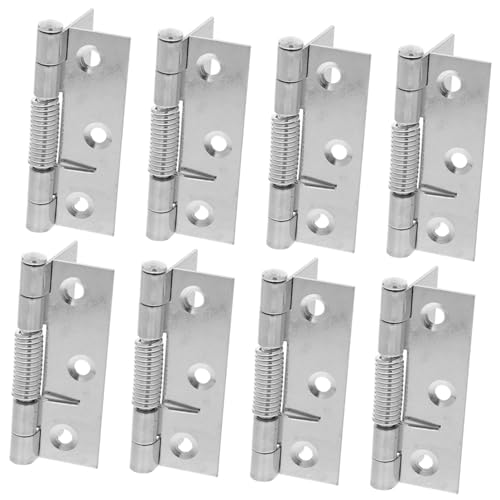 TEHAUX 8 Stück Teiliges Edelstahl Federscharnier mit Automatischem Schließmechanismus Rostbeständig Robust und Flexibel für Möbeltüren Wie Schrank Kleiderschrank und Buchregal Einfache von TEHAUX