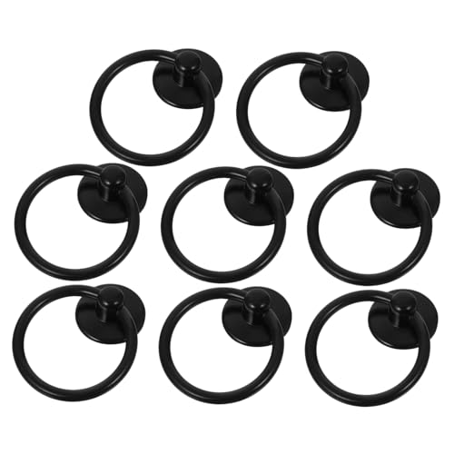 TEHAUX 8 Stück Teiliges Metall Ring Schubladengriffe Schwarze Vintage Möbelknöpfe aus Robustem Zinklegierung für Küche Schrank Kommode Vielseitig Einsetzbar Langlebig und Pflegeleicht TEHAUX 8 Stück Teiliges Metall Ring Schubladengriffe Schwarze Vintage Möbelknöpfe aus Robustem Zinklegierung für Küche Schrank Kommode Vielseitig Einsetzbar Langlebig und Pflegeleicht von TEHAUX