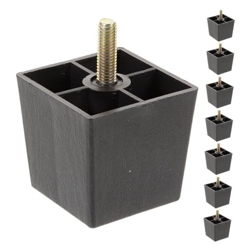 TEHAUX 8 Stück Teiliges Möbelbeine Quadratisch Trapezförmig Möbel Füße Robust Langlebig Vielseitig für Sofa Stuhl Tisch Bett Schrank Ersatzfüße von TEHAUX