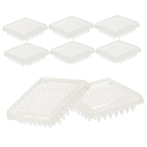 TEHAUX 8 Stück Teiliges Stuhlbeinkappen rutschfest für Holzböden Transparente Möbelbeinschoner mit Zähnen für Sofa Tisch und Bett Schützt vor Verrutschen und Geräuschentwicklung von TEHAUX