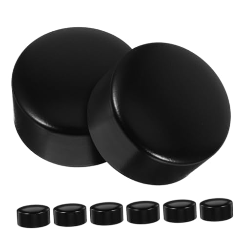 TEHAUX 8 Stück Zubehör für Handlaufköpfe Handlauf-Endkappen für den Außenbereich Schritte Handläufrohrabdeckungen Rohrabdeckungshandkappen Treppenpost -Handläufe Rostfreier Stahl Schwarz von TEHAUX