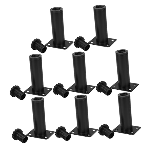 TEHAUX 8stücke Verstellbare Metallfüße Für Möbel Runde Sofa-Beine Höhenverstellbare Schrankfüße Tisch Und Stuhlbeine Ersatz Für Bettfüße von TEHAUX