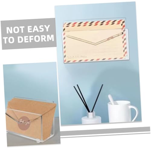 TEHAUX Acryl Briefhalter Transparent für Schreibtisch Post Organizer Dokumentenhalter Büro und Schule Desktop Umschlaghalter Tischorganizer zur Brieffachaufbewahrung TEHAUX Acryl Briefhalter Transparent für Schreibtisch Post Organizer Dokumentenhalter Büro und Schule Desktop Umschlaghalter Tischorganizer zur Brieffachaufbewahrung von TEHAUX