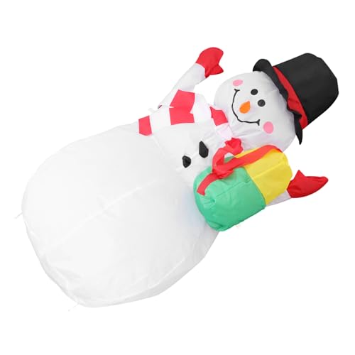 TEHAUX Aufblasbarer Weihnachts Schneemann mit LED Lichtern Wetterfeste Outdoor Dekoration für Garten und Party Farbenfrohe Leuchtende Weihnachtsfigur für Festliche Stimmung TEHAUX Aufblasbarer Weihnachts Schneemann mit LED Lichtern Wetterfeste Outdoor Dekoration für Garten und Party Farbenfrohe Leuchtende Weihnachtsfigur für Festliche Stimmung von TEHAUX