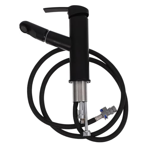 TEHAUX Ausziehbarer Badezimmer waschtischarmatur mit Zugauslauf Drehbar Modernes Design Vielseitig Einsetzbar für Waschbecken Küche und Balkon Einfache Montage Stilvoll und Funktional von TEHAUX