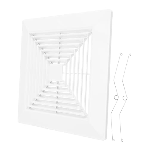 TEHAUX Badlüfter Abdeckung Quadratische Entlüftungsabdeckung für Badezimmer Robust und Leicht Einfache Installation Wartungsfreundlich Design von TEHAUX