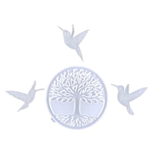 TEHAUX Baum Lebens Silikonform DIY Gießform für Wanddekoration Flexible Geruchsfreie Wiederverwendbare Silikonform für Kreative Wandornamente und Kunsthandwerk Einfach zu Reinigen und von TEHAUX