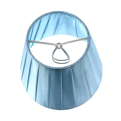 TEHAUX Blauer Dekorativer Lampenschirm aus Stoff Lampenabdeckung für Tisch Wand Deckenlampen Weiches Licht Augenschonend Stilvolles Beleuchtungszubehör von TEHAUX