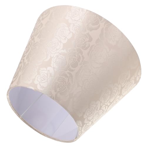 TEHAUX Blumenstickerei Lampenschirm für Tischlampen Eleganter Stoffschirm mit Feinem Muster Geeignet für Schlafzimmer und Wohnzimmer Einfache Installation Kompatibel von TEHAUX