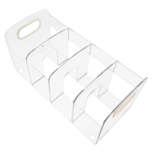 TEHAUX 1stück Transparente Buchstütze Kunststoff Fächer Tischorganizer Für Bücher Und Zeitschriften Eleganter Desktop Buchhalter Für Heimbüro Und Schule von TEHAUX