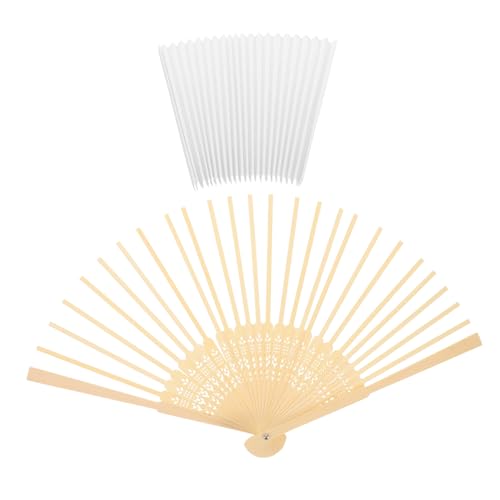 TEHAUX DIY Fächer Bambus Fächerrahmen Faltbar Handgehalten zum Basteln Papierfächer für Sommer Hochzeit Party Dekoration Leicht Kompakt Natürlich Chinesischer Stil von TEHAUX