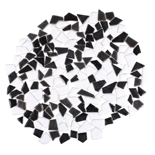 TEHAUX DIY Mosaiksteine Unregelmäßige Keramische Fliesen Glasierte Bunte Chips für Basteln Heimdekoration Garten Kunstprojekte von TEHAUX
