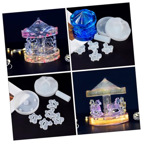 TEHAUX DIY Silikonform Karussell Flexibel Reißfest Wiederverwendbar für Harz Handwerk Silikonform Gießform für Kreative Karussell Deko Geschenkideen TEHAUX DIY Silikonform Karussell Flexibel Reißfest Wiederverwendbar für Harz Handwerk Silikonform Gießform für Kreative Karussell Deko Geschenkideen von TEHAUX